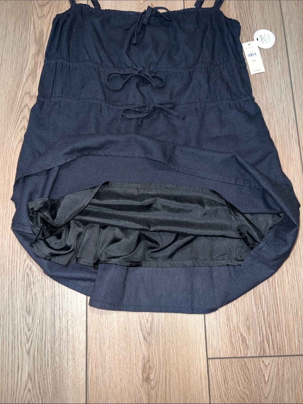 Bluenotes Black Tie-Front Mini Dress - Picture 6 of 16